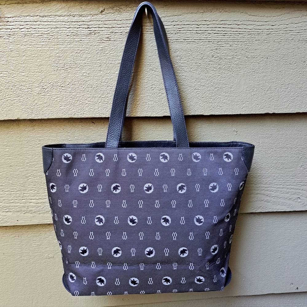 New HUNTING WORLD Nylon and Leather Tote Shopper Bag - ITALY